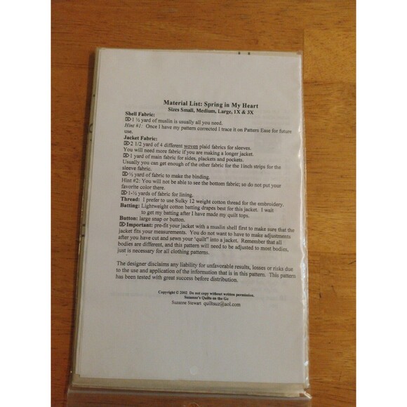 Suzanne's Quilts on the Go Spring in my Heart Pattern - Picture 2 of 2